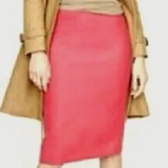J Crew Wool Coral No. 2 Pencil Skirt - Picture 1 of 10